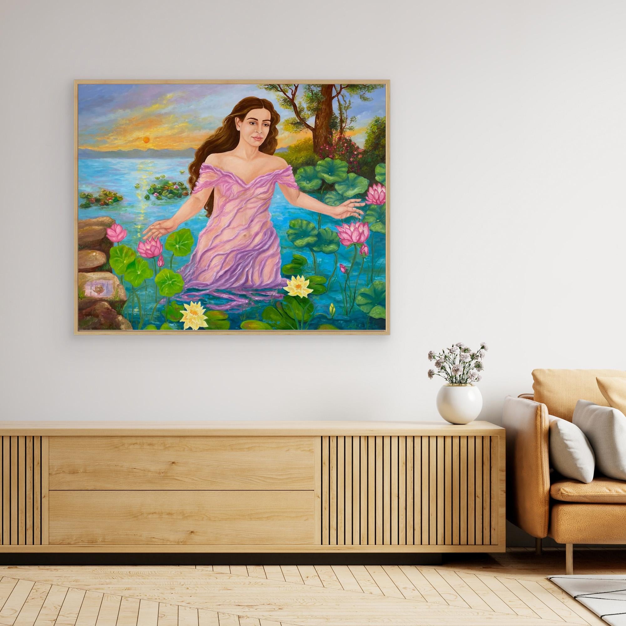 Ninfa dell’Acqua al Tramonto Stampa Fine Art
