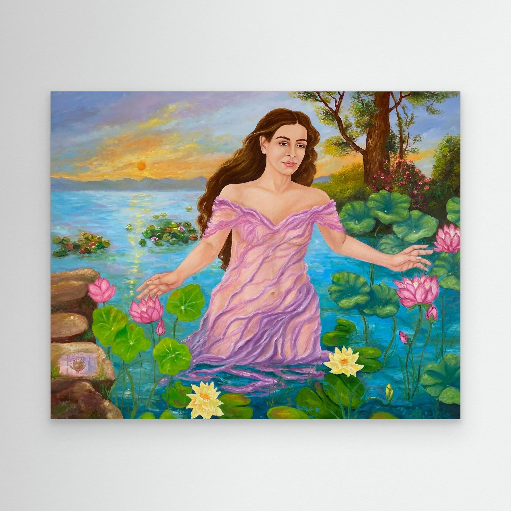 Ninfa dell’Acqua al Tramonto Stampa Fine Art