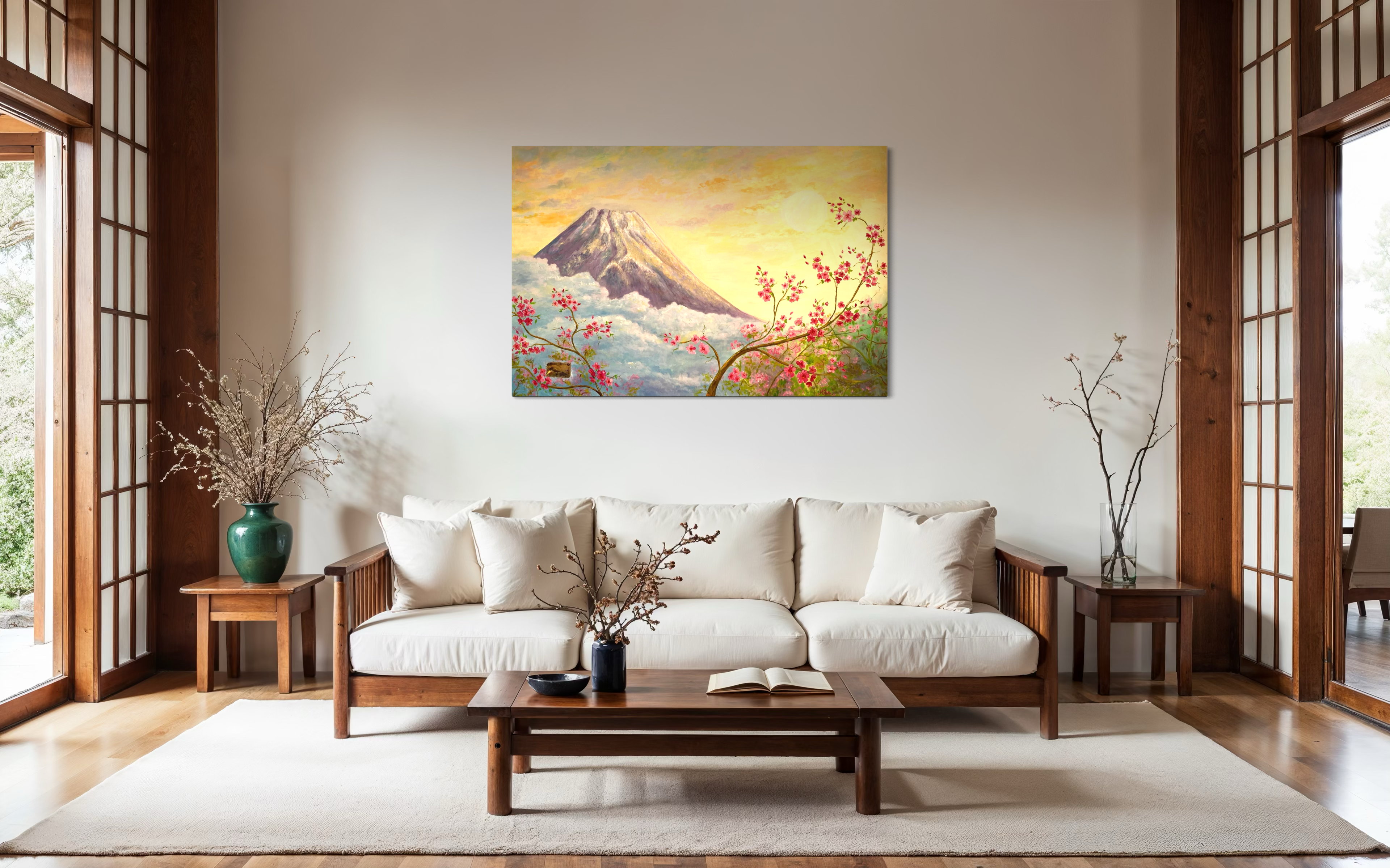 Monte Fuji e fiori di ciliegio