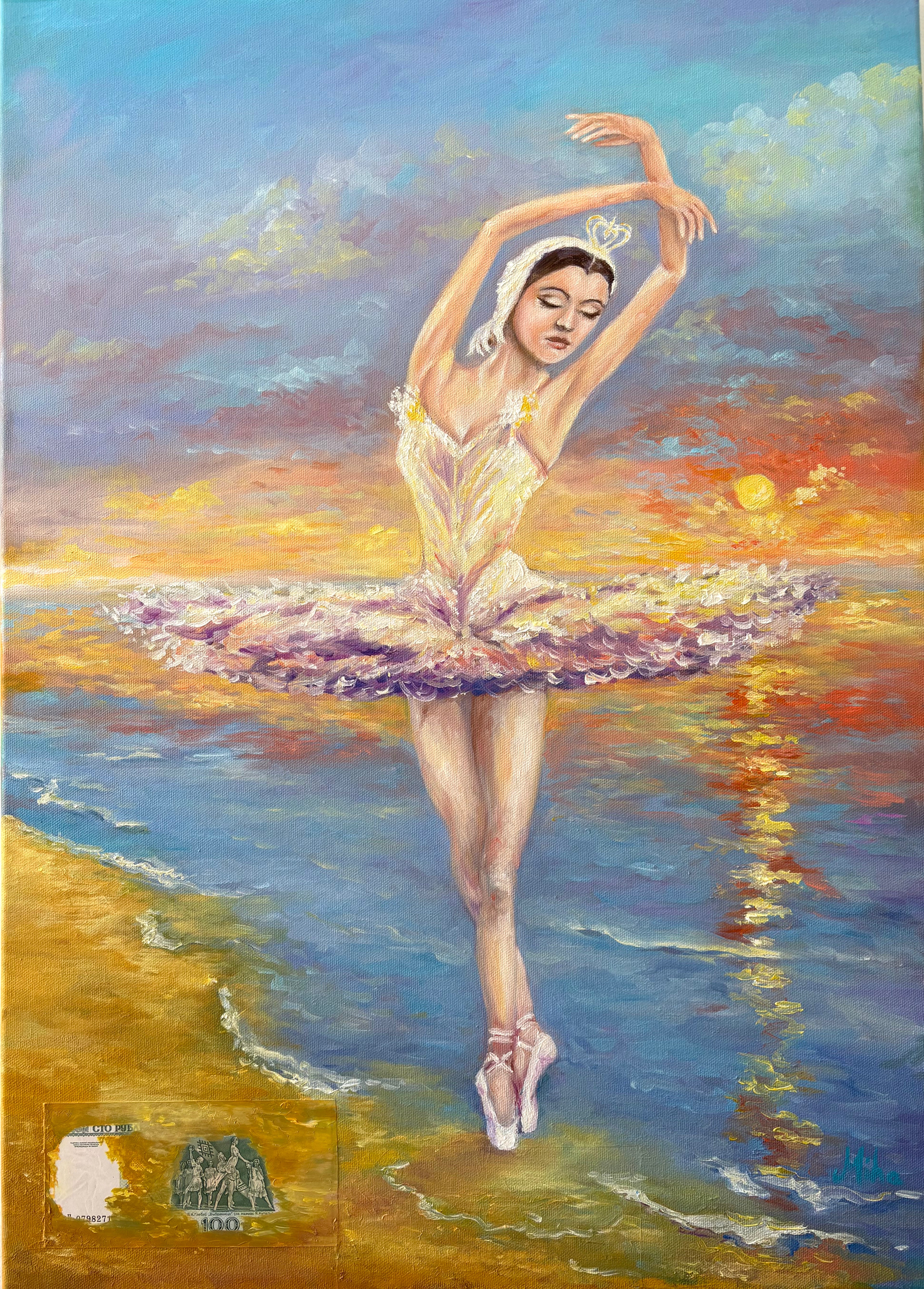 Ballerina al tramonto sul Mare