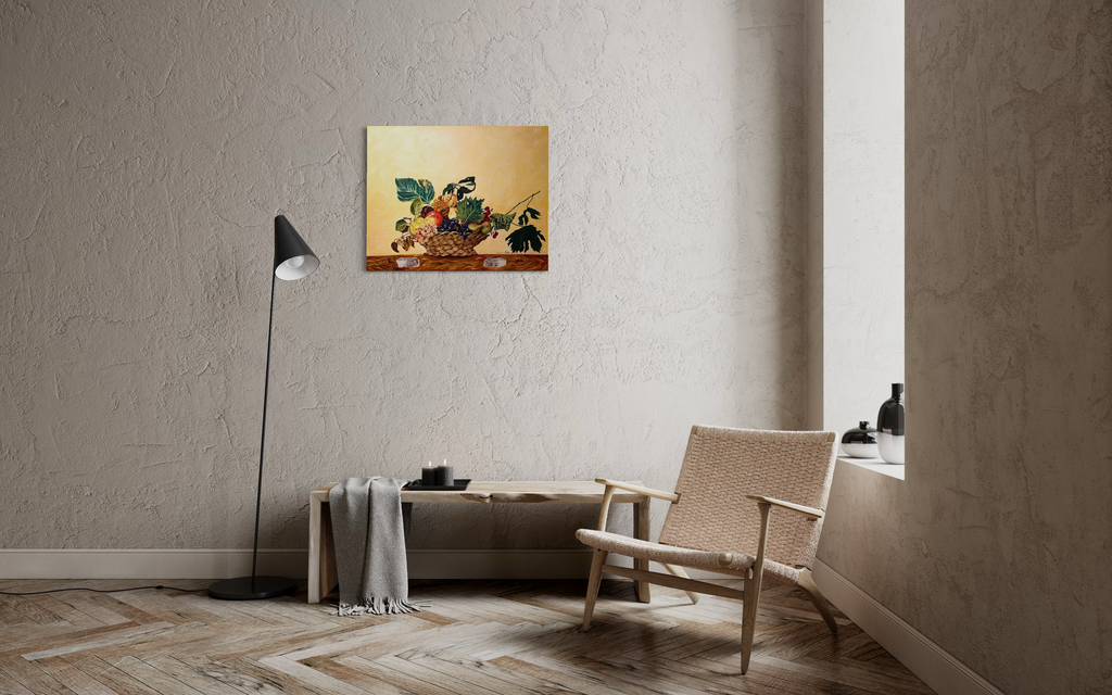Omaggio Caravaggio Cesto di frutta