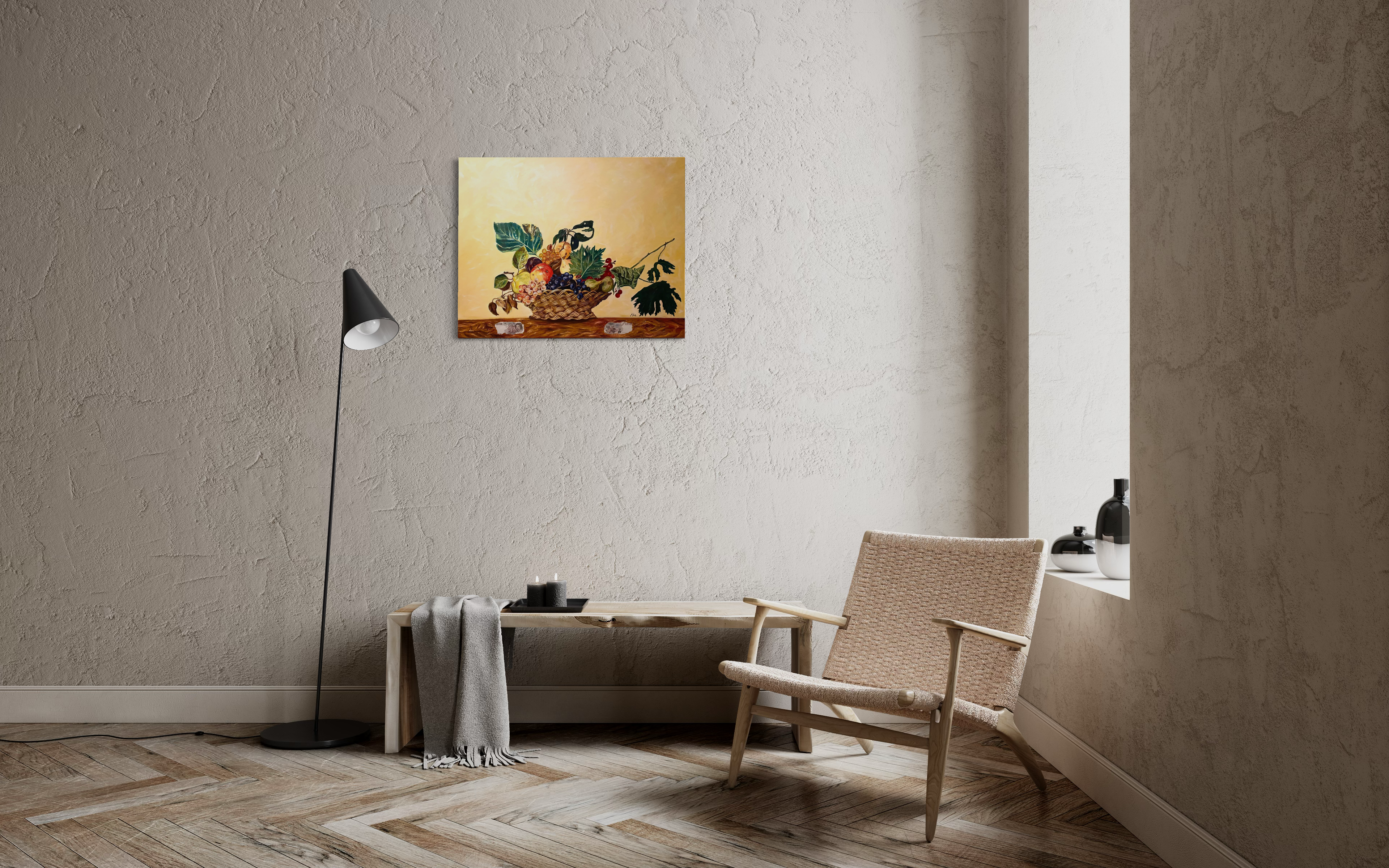 Omaggio Caravaggio Cesto di frutta