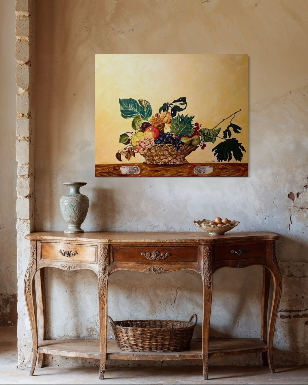 Omaggio Caravaggio Cesto di frutta