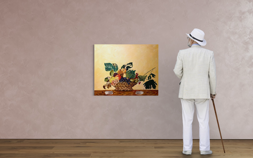 Omaggio Caravaggio Cesto di frutta