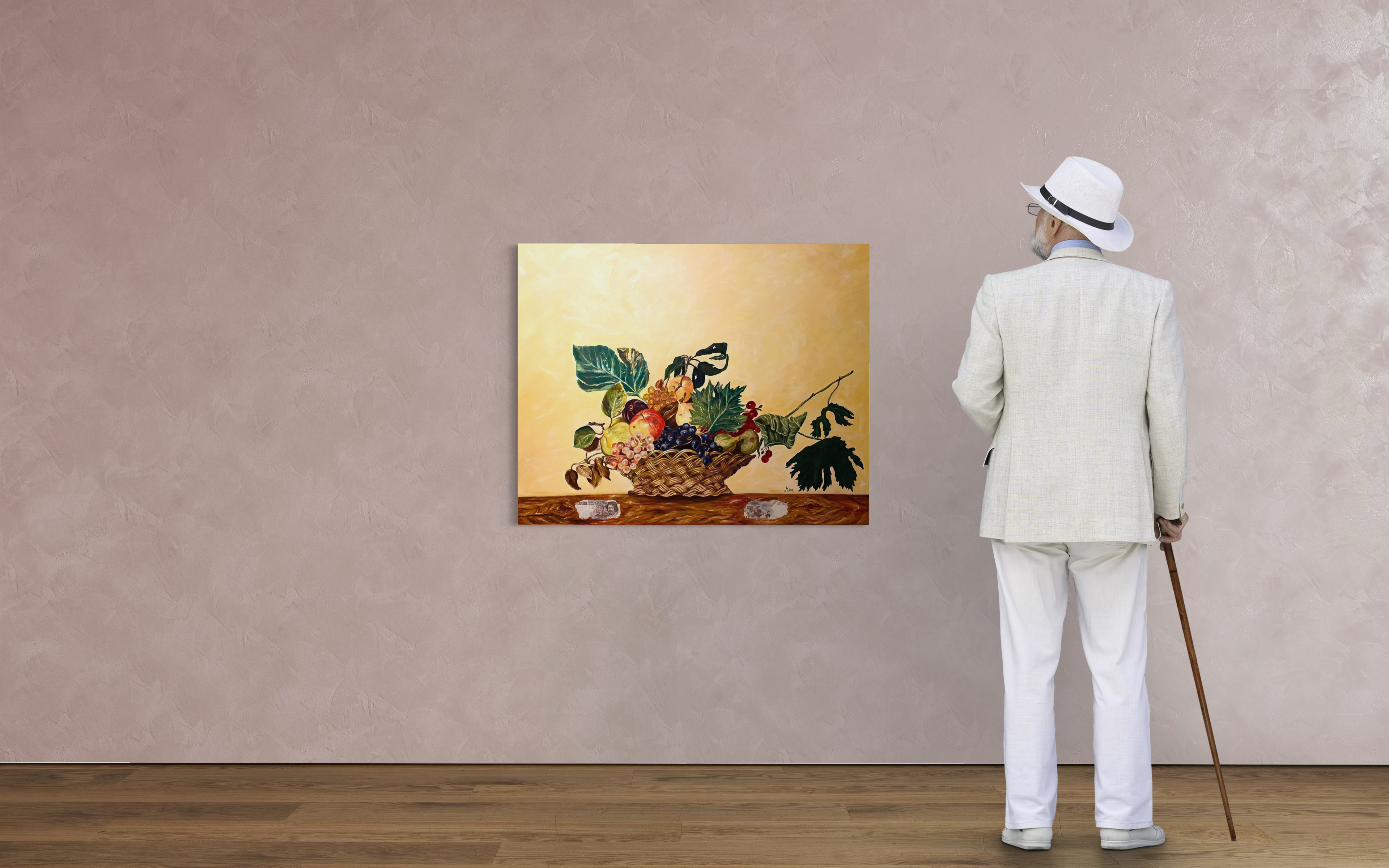 Omaggio Caravaggio Cesto di frutta