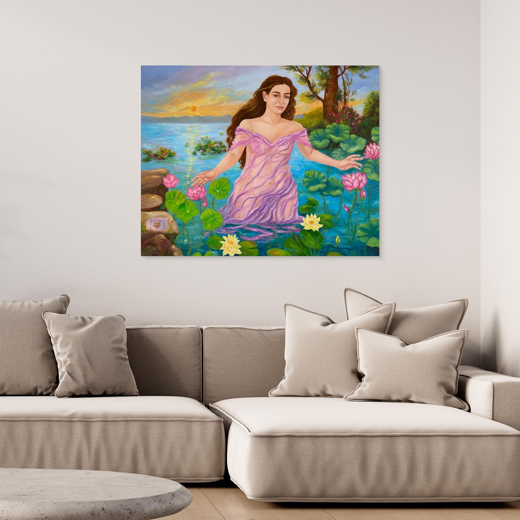 Ninfa dell’Acqua al Tramonto Stampa Fine Art