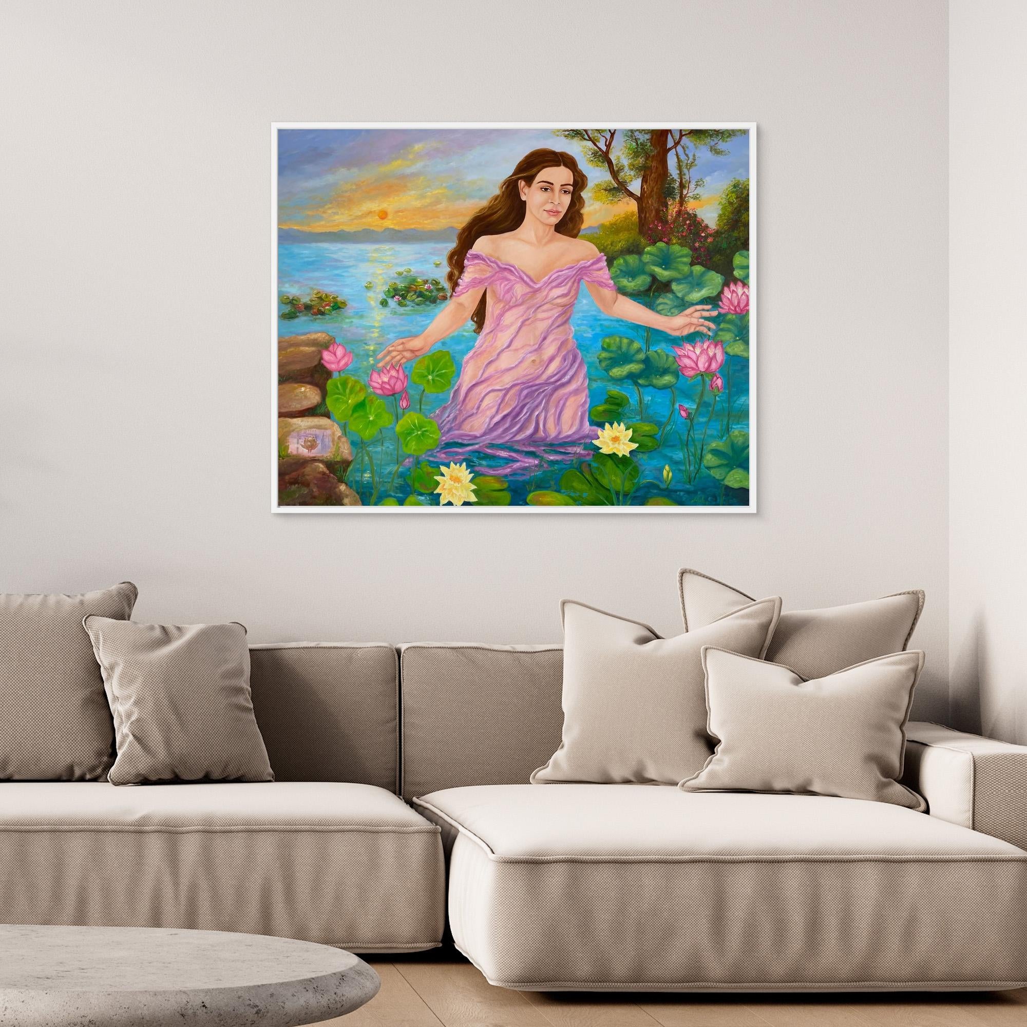 Ninfa dell’Acqua al Tramonto Stampa Fine Art