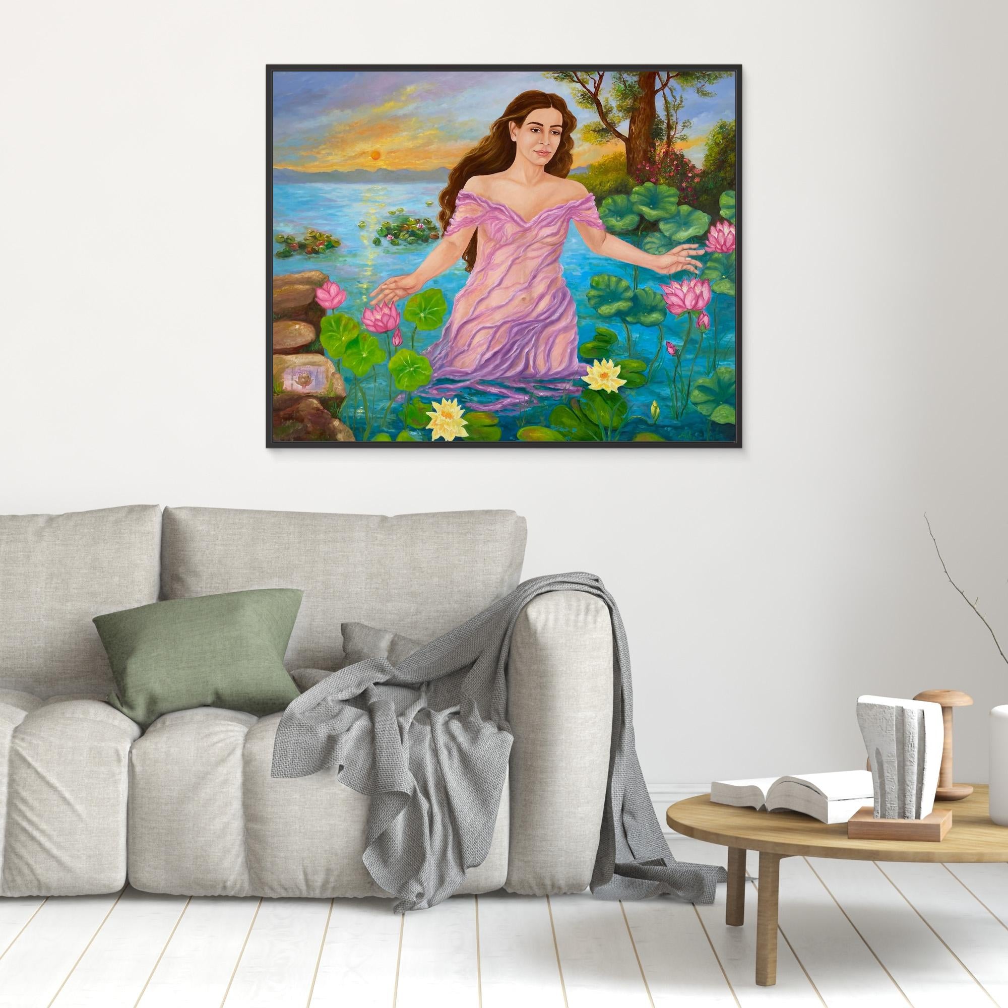 Ninfa dell’Acqua al Tramonto Stampa Fine Art