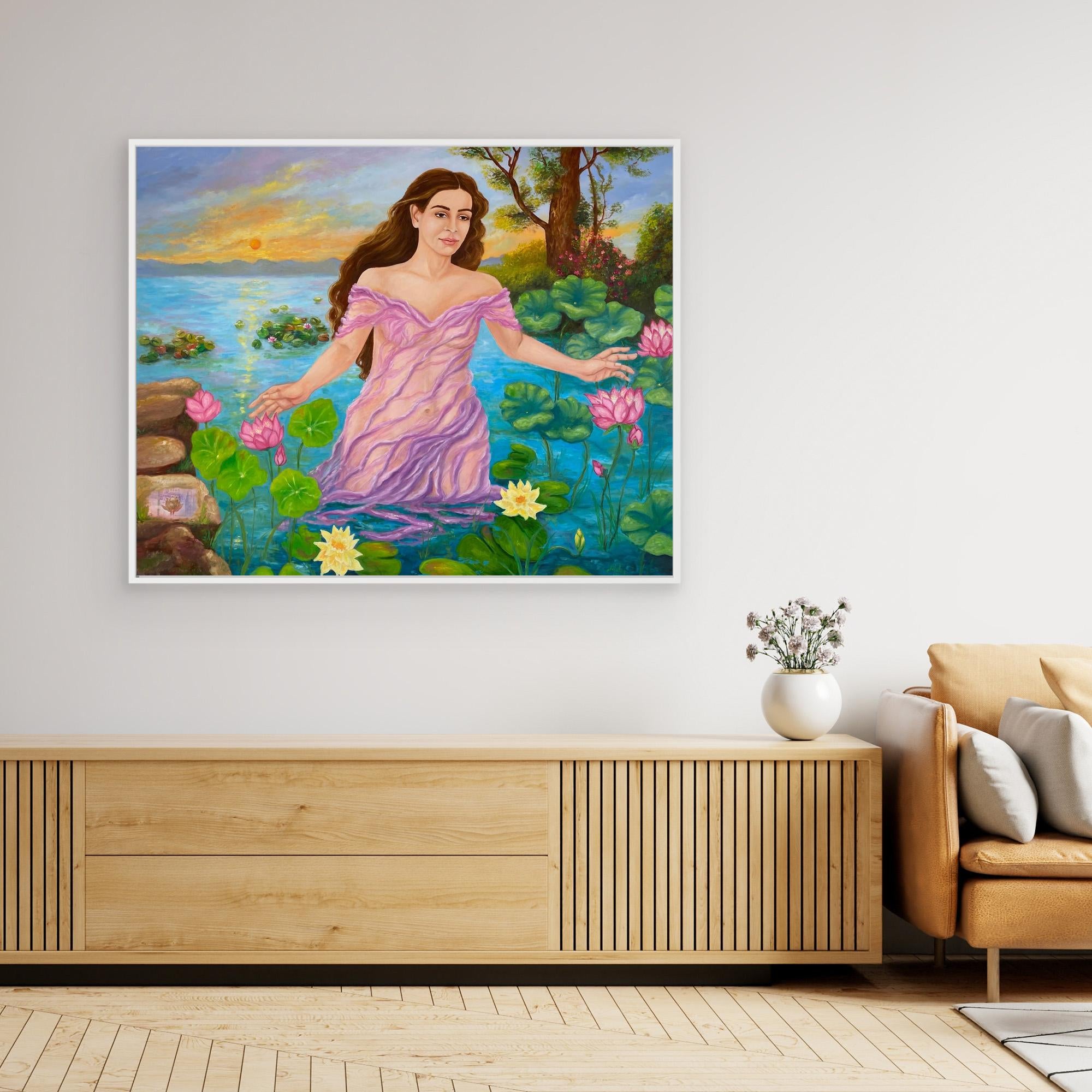 Ninfa dell’Acqua al Tramonto Stampa Fine Art